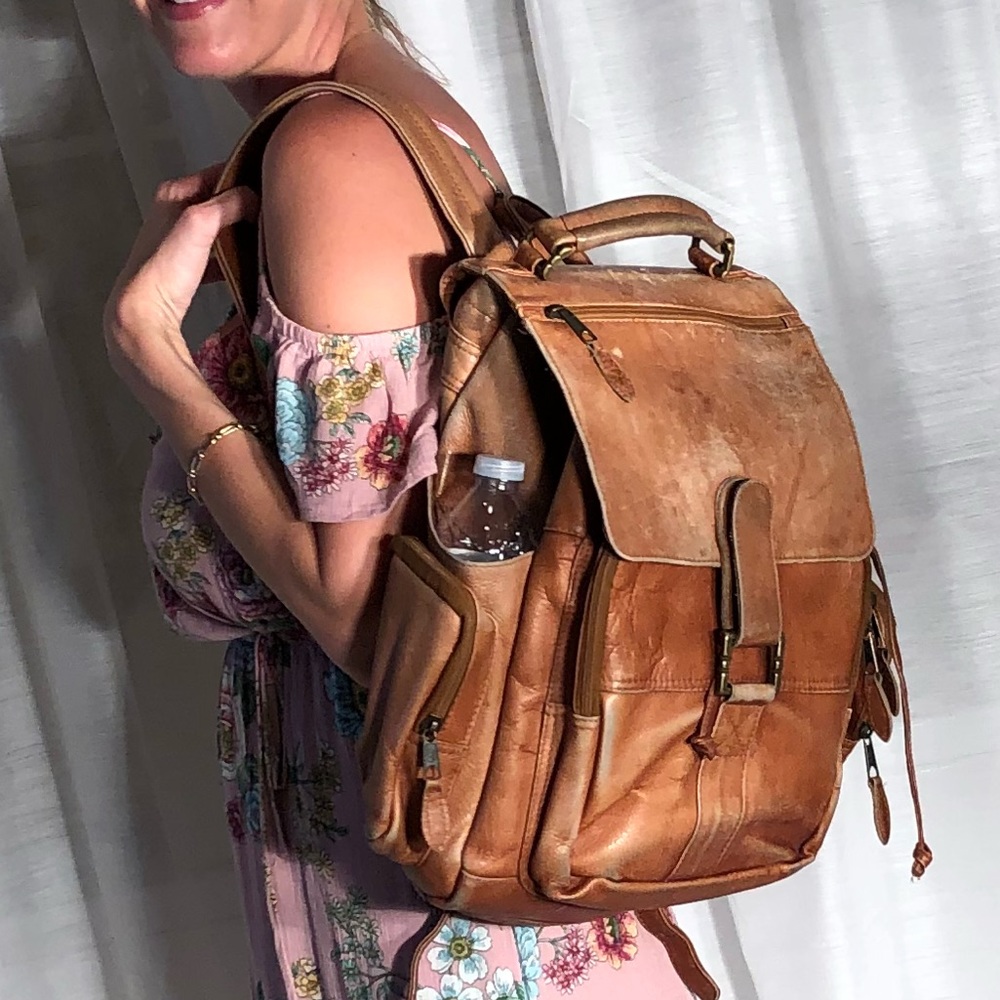 Vintage Leather Backpack